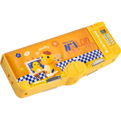 正版小奶龙多功能文具盒多层机关