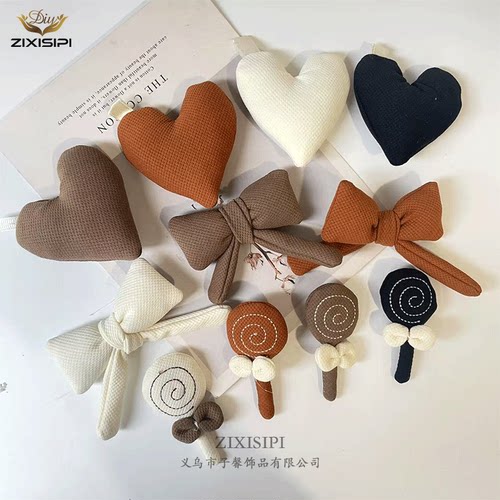 zixisipi布艺蝴蝶结爱心配件