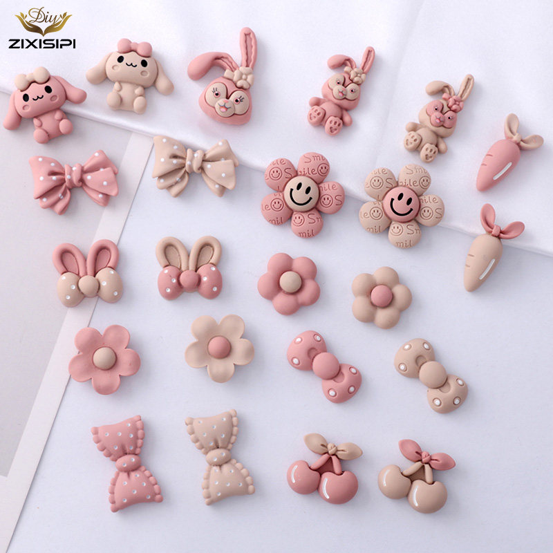 粉咖色奶萌清新花朵蝴蝶结diy手机壳水杯贴发夹平底树脂卡通配件,饰品/流行首饰/时尚饰品新,其他DIY饰品配件,淘宝优惠券,粉丝福利购,淘宝优惠卷