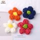 大号8厘米毛线泡芙花小红花发夹胸针发圈材料包包鞋 子衣服装 饰