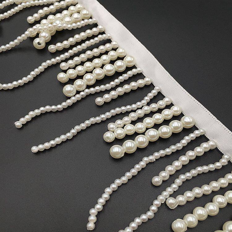 花边流苏手工钉珠珍珠泡珠流苏织带花边 穿珠条码窗帘舞蹈裙辅料在类目 居家布艺, 缝纫DIY材料、工具及成品, 缝纫DIY配件/辅料/配饰, 花边中 - 来自Buy2taobao.com提供专业的淘宝代购服务