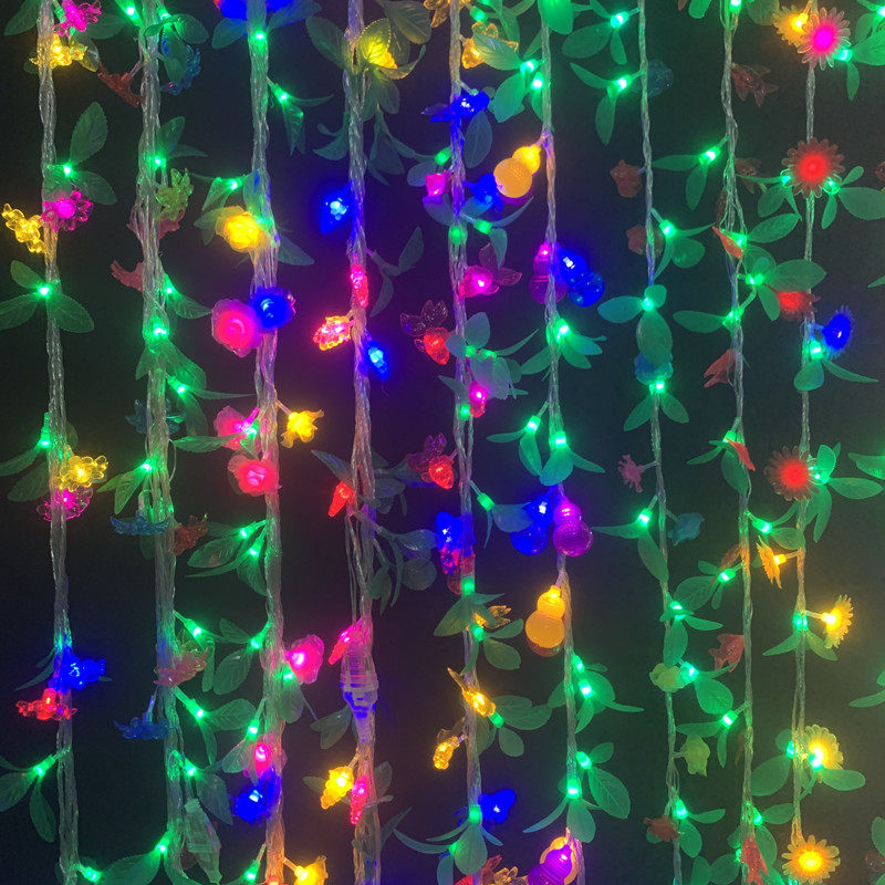 葫芦灯节日灯笼彩灯星星灯串装饰房间卧室led闪灯串灯常亮烟花灯