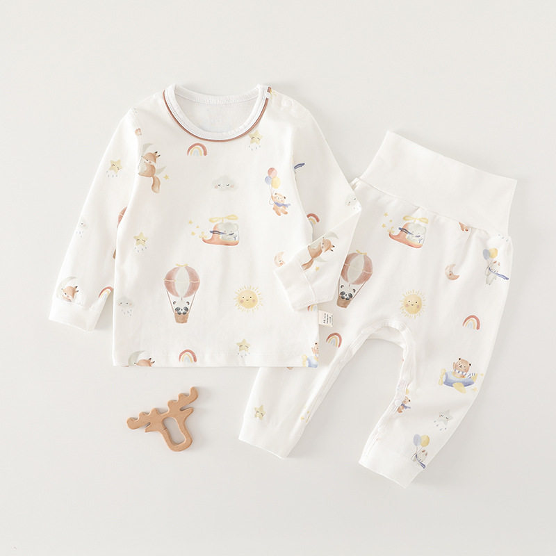 婴儿高腰套无骨A类纯棉分体套装高腰护肚内衣保暖睡衣睡裤,童装/婴儿装/亲子装,内衣套装,淘宝优惠券,粉丝福利购,淘宝优惠卷