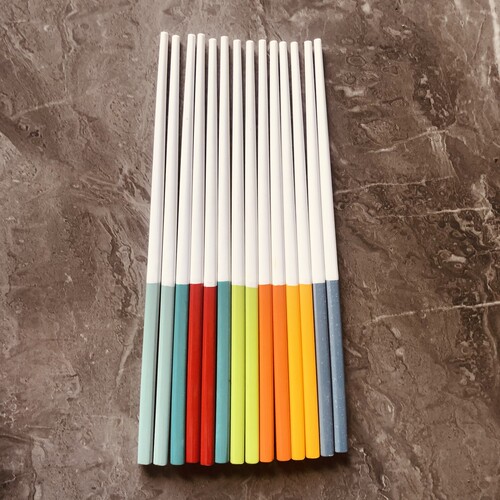 双色拼接消毒专用筷子仿瓷