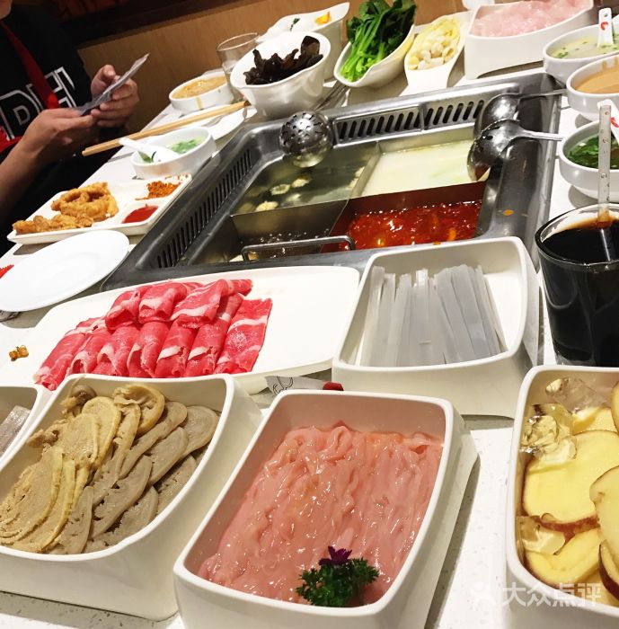 海底捞创意餐具厚方盒长方盘火锅菜碟涮菜叠加牛羊肉毛肚密胺仿瓷