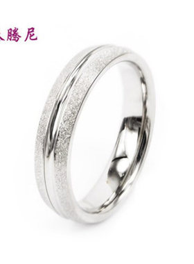 双层钛钢指环刻字手饰品