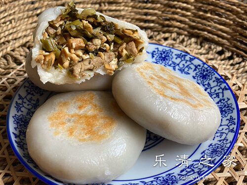 【咸饼】温州本地传统咸饼咸菜心/酸包菜米饼 5个半成品 乐清之家 - 封面