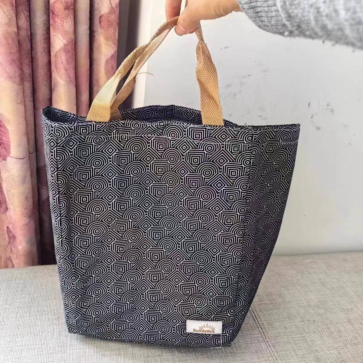 超大外贸原单保温袋便当包简约饭盒手提袋防漏购物袋,收纳整理,保温包,淘宝优惠券,粉丝福利购,淘宝优惠卷