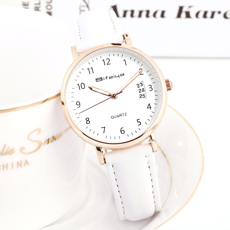 手表女款学生初中生高中生日历夜光防水考试专用电子表石英表女表