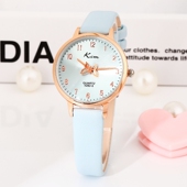 中学生手表女学生韩版 简约可爱初中少女儿童指针式 夜光糖果色日系