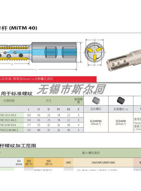 瓦格斯铣刀杆RTMC3230-55L4  RTMC2522-43L3 RTMC2522-65L3