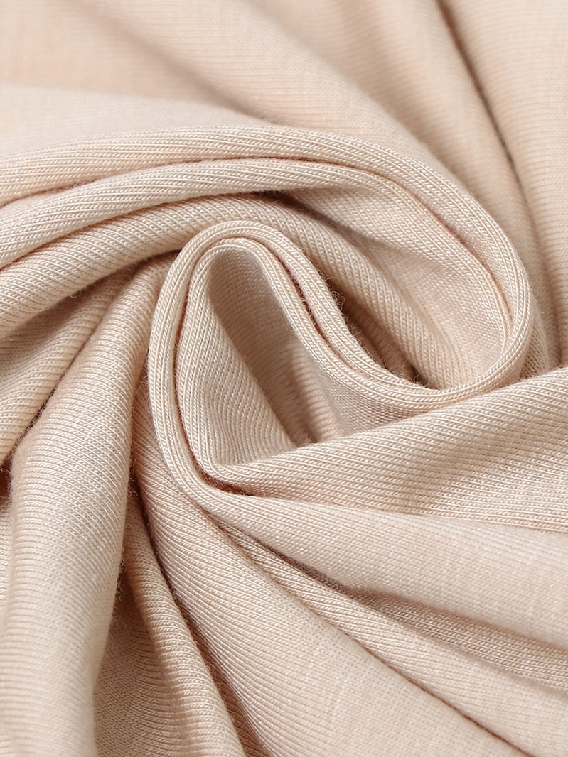 여성용 잠옷 가을 모달 컬러 블록 스트레치 셔츠 루즈한 티셔츠 중간 기장 홈 스커트 봄 가을 잠옷