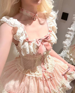 Lolita三坑实体店现货小芙蝶正品官方合作洛丽塔可爱狗短蛋糕裙