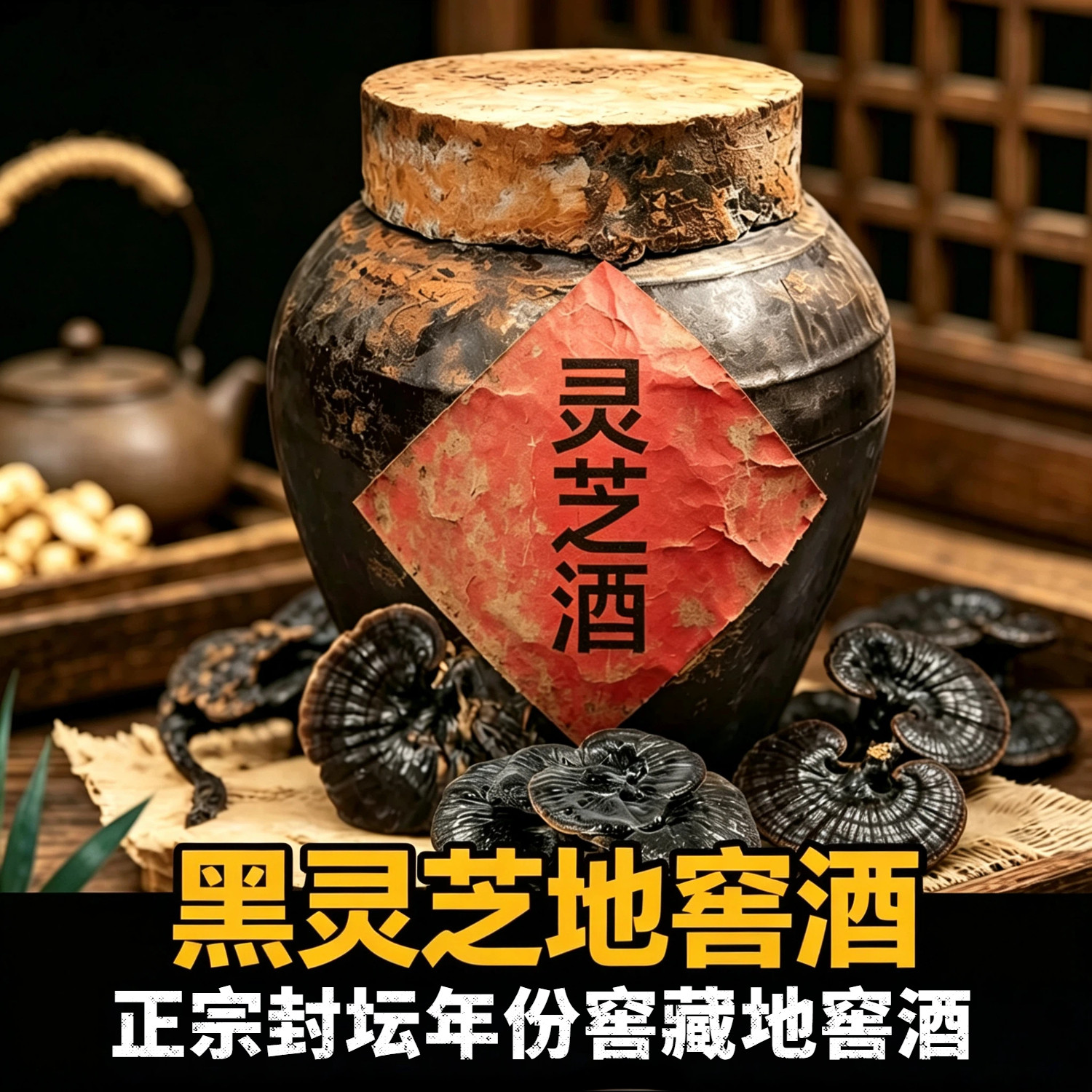 灵芝窖藏地窖酒40度10斤纯粮酒