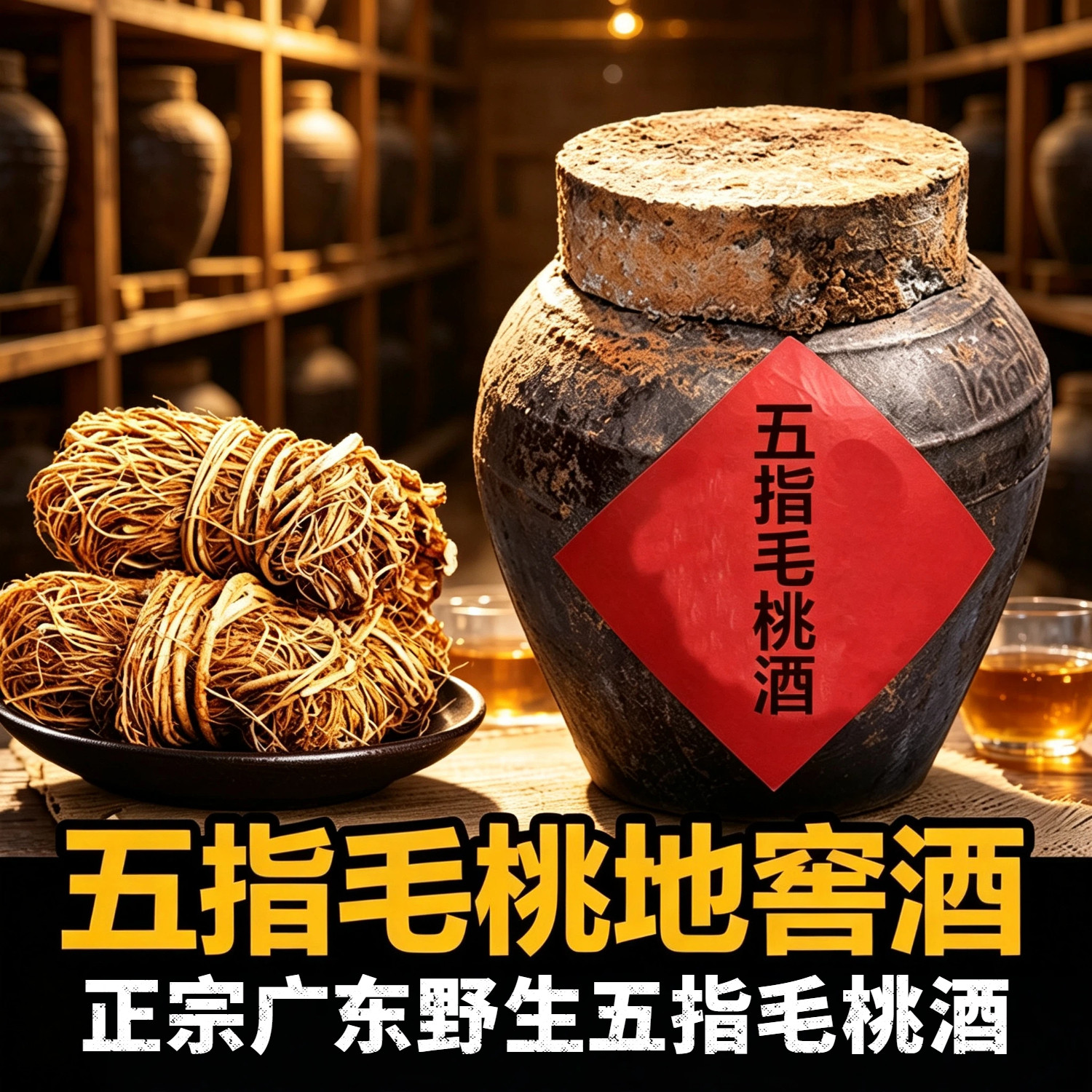 深山五指毛桃地窖酒纯粮40度
