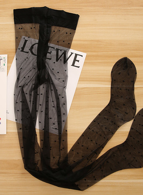 波点丝袜女0d高透黑丝圆点幂式穿搭T裆无痕连裤袜点点夏天超薄款