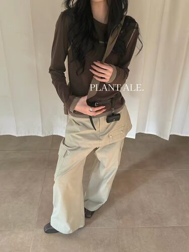 PLANT ALE 2026早春新款屁帘设计感长裤女韩系休闲裤子工装裤长裤