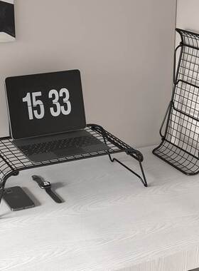 烧烤架笔记本电脑支架19寸散热架桌面r托架平放17寸架子pro16增高架台悬空桌上折叠3垫高液金