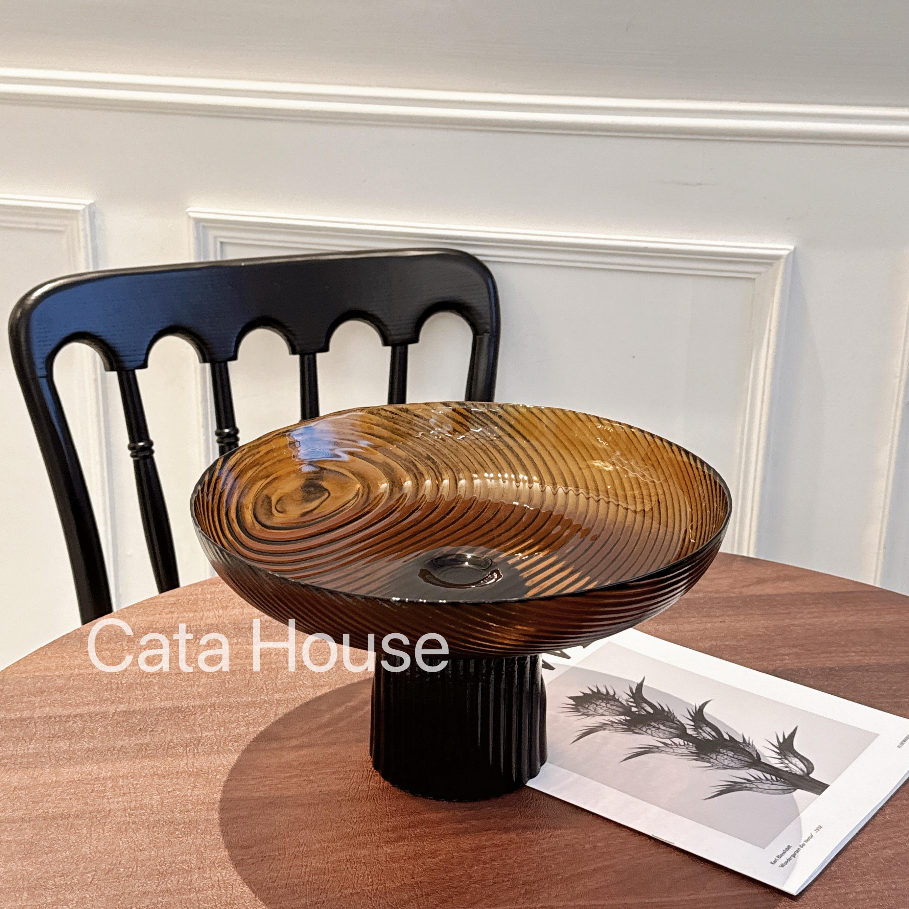 Cata · 创意拼色玻璃果盘桌面零食盘客厅茶几样板房收纳装饰果盘