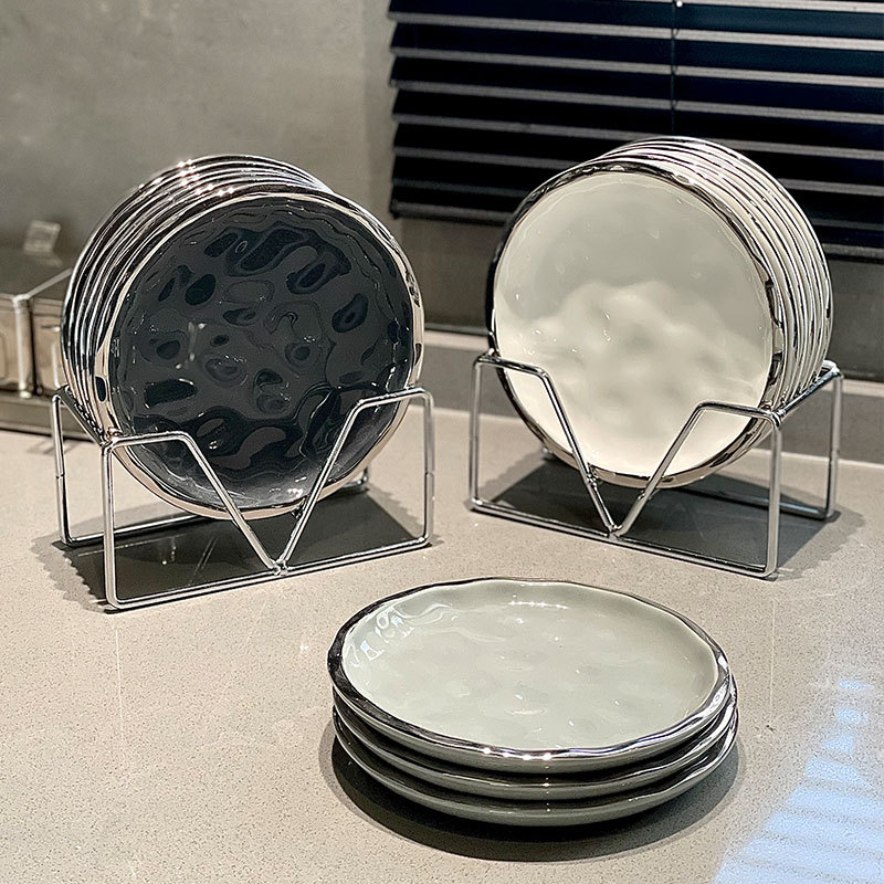 Cata · 吐骨碟轻奢陶瓷骨碟家用手捏纹创意多用途小碟子吐骨盘