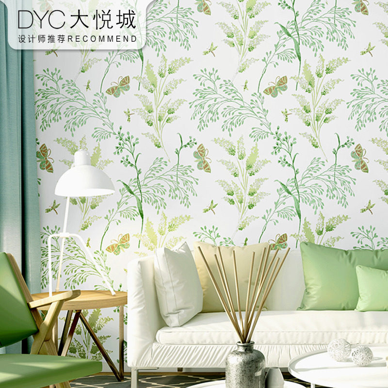 小清新墙纸文艺美式田园风格