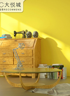 北欧风格墙纸 纯色素色卧室客厅暖黄色柠檬黄米黄色背景壁纸ins风