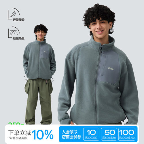 秋冬拼接立领250g摇粒绒夹克