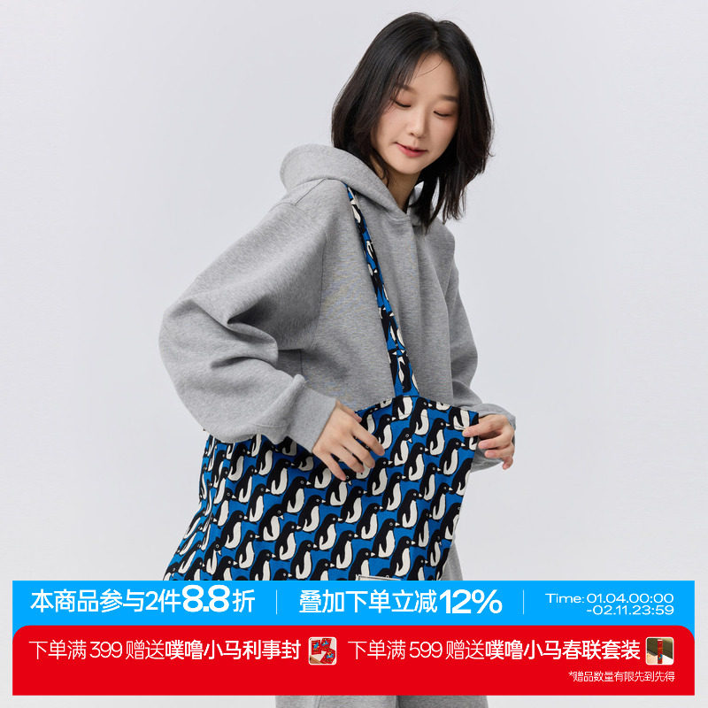 warmtrees日本进口料企鹅印花帆布袋女单肩帆布包（15周年限定）,箱包皮具/热销女包/男包,时尚帆布包,淘宝优惠券,粉丝福利购,淘宝优惠卷