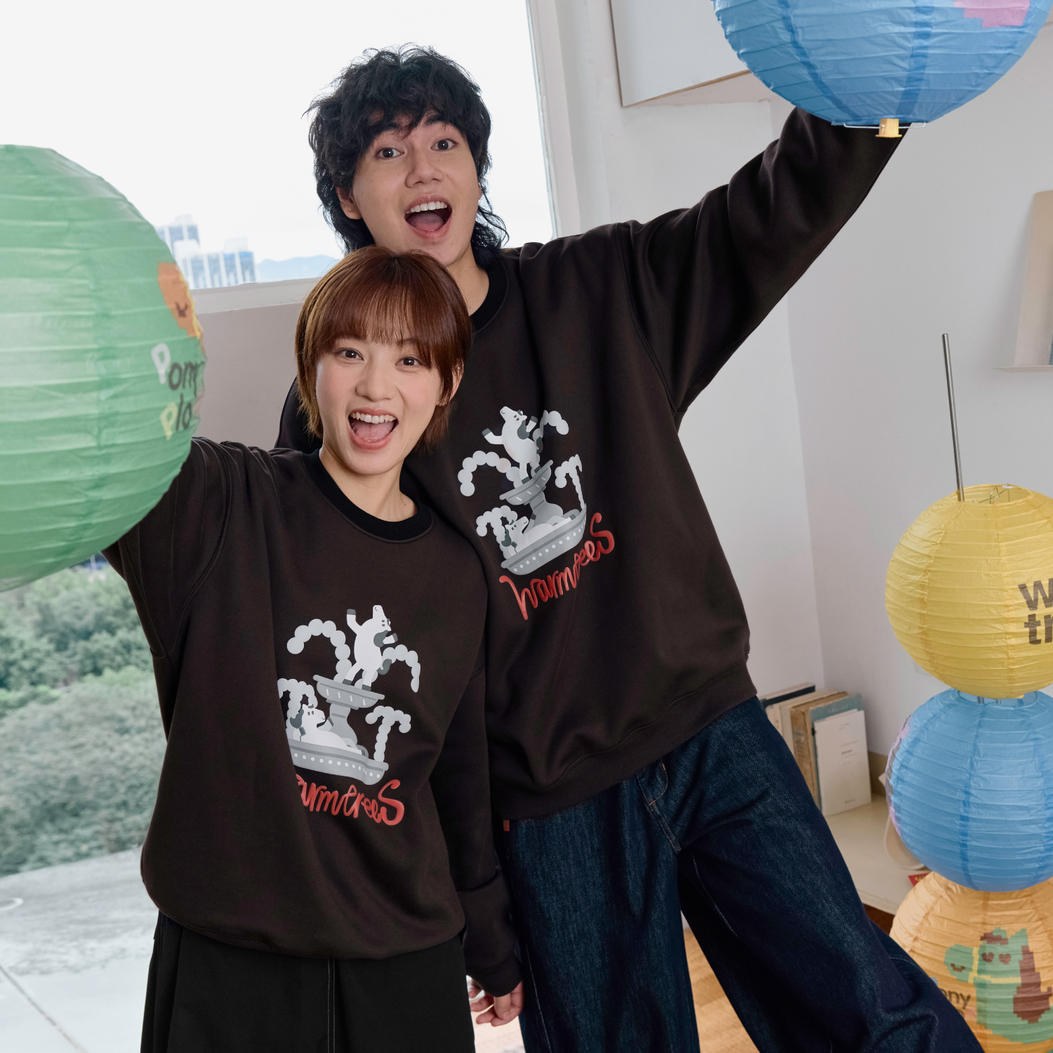 噗噜小马花坛喷泉圆领卫衣