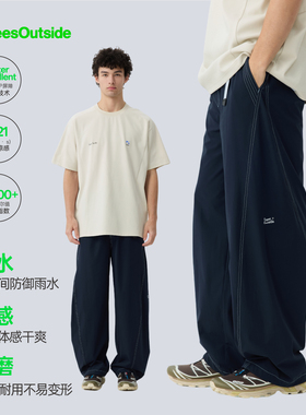 TreesOutside WR防泼耐磨户外明线微弯刀裤男女同款夏季薄休闲裤
