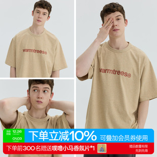 2025SS新款 情侣装 小写logo字母短袖 款 T恤原创潮牌经典 warmtrees
