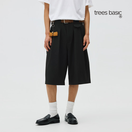 TreesBasic隧道腰头七分西装裤
