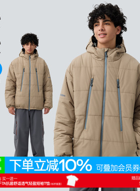 TreesOutside无氟防水防风连帽外套(杜邦防水保暖棉) 冬季棉衣男