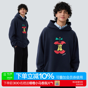 warmtrees树树脆脆乐园快乐苹果核连帽卫衣男女款 秋冬 2025新款