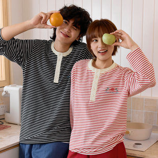 男女款 warmtrees 2026SS噗嚕小马系列微宽松条纹半开领长袖