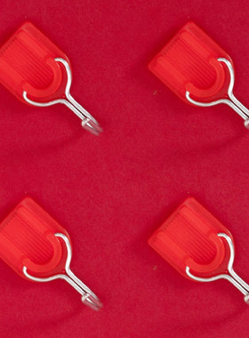 自粘红色喜庆方形挂钩墙壁灯笼中国结挂件门窗卧室无痕钉 粘钩