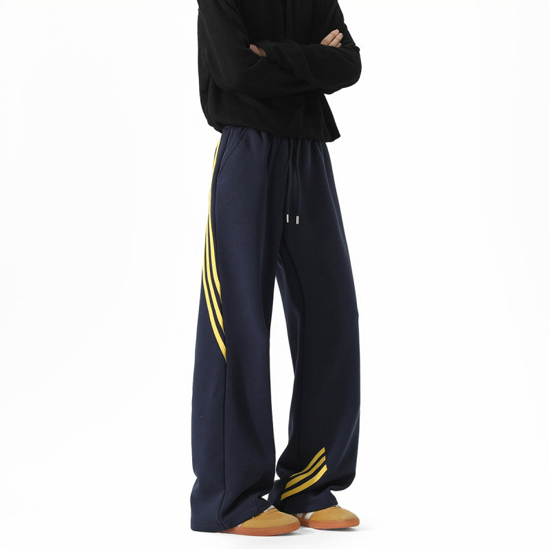 FOFWMODE 秋季美式三条杆撞色卫裤男宽松百搭运动潮流大码休闲裤