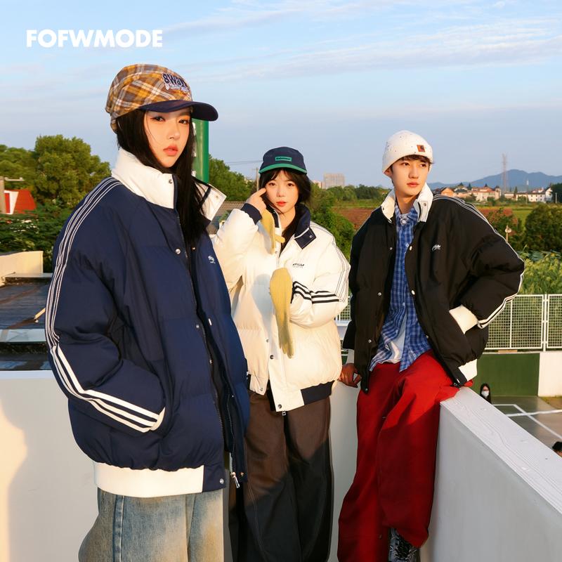 FOFWMODE美式复古立领棉衣