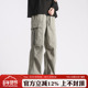 方少男春秋美式 女直筒宽松登山冲锋休闲裤 防水机能风多口袋工装 裤