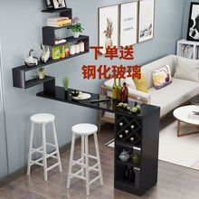 小酒桌定制吧台隔断柜 吧台酒柜家用客厅隔断玄关靠墙转角简约欧式