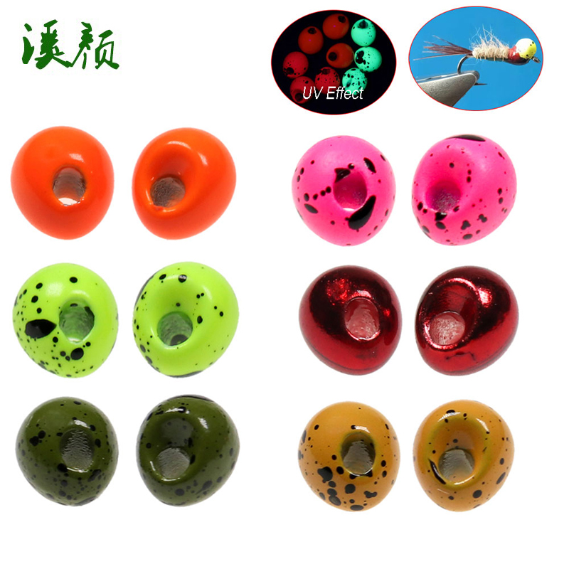 彩色偏心钨珠 JIG OFF钨头飞钓若虫钩加重材料 2.3 2.8 3.3 3.8mm