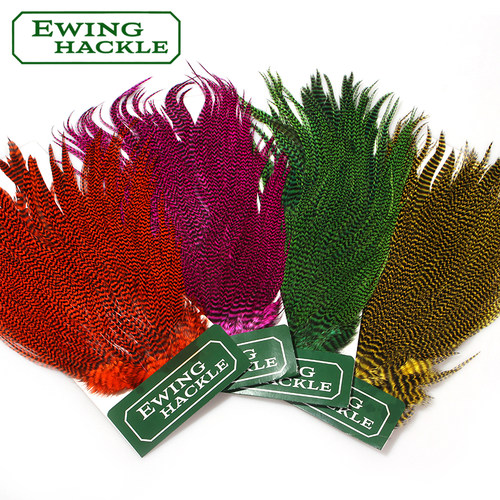 EWing蓑羽羽毛整张颈羽鞍羽干式飞蝇钩饰带海水狗鱼毛钩绑制羽毛