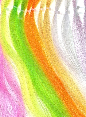 UV螺旋亮丝 铁板钩闪光亮丝羽毛钩绑材海钓串钩绑材Flash Tinsel