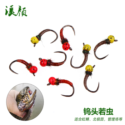 钨头若虫北京管理场路亚飞钓鳟鱼北极茴雅罗飞蝇假饵沉水若虫鱼钩