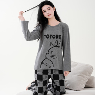 秋冬季睡衣女大码胖MM宽松200斤加厚纯棉运动休闲长袖家居服套装