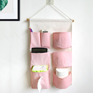 宿舍墙面门后收纳挂袋布艺防水墙挂式收纳袋学生冰箱衣柜防水挂袋