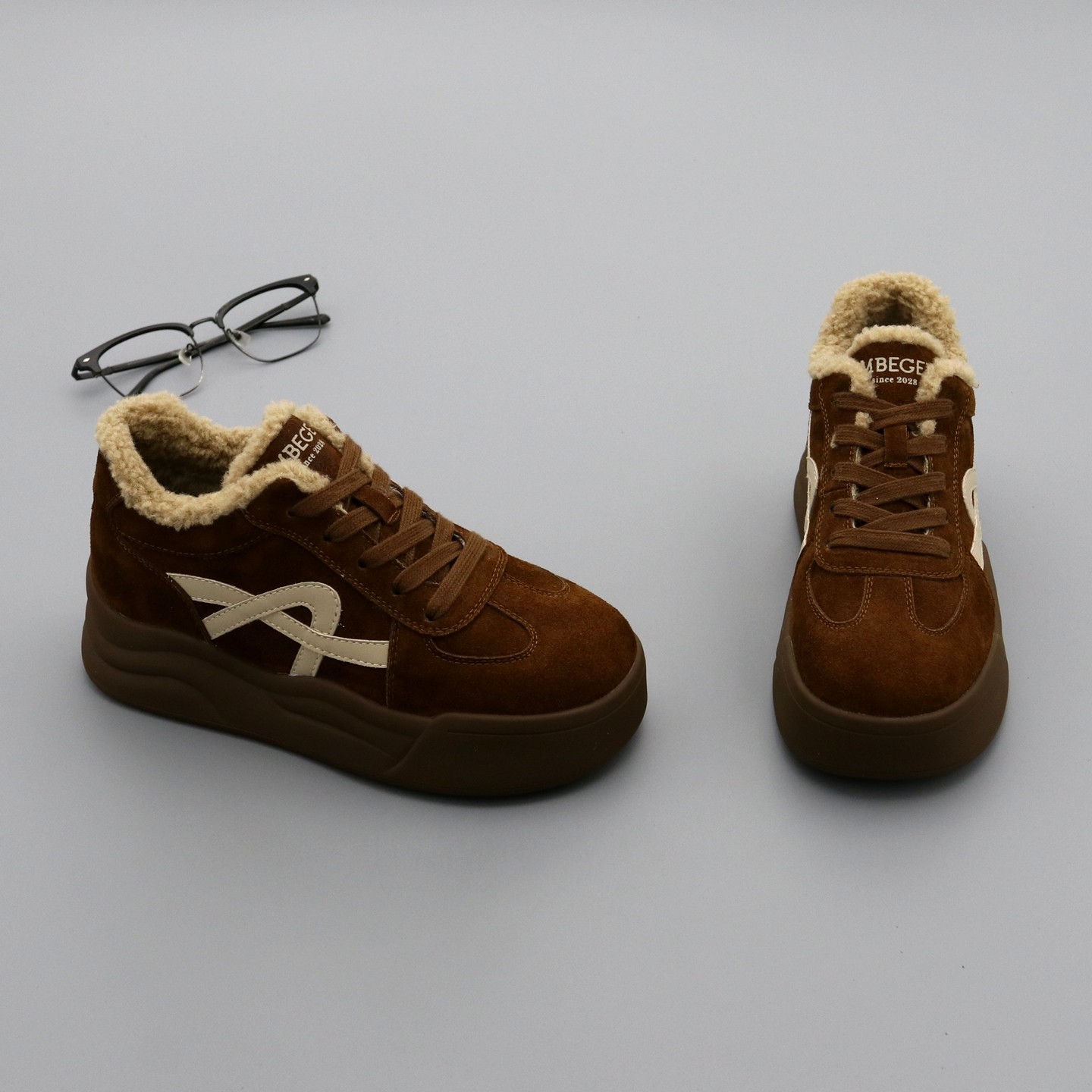 加绒保暖高帮鞋女棉鞋2025冬季新款圆头真皮厚底休闲鞋女高帮板鞋,女鞋,高帮鞋,淘宝优惠券,粉丝福利购,淘宝优惠卷