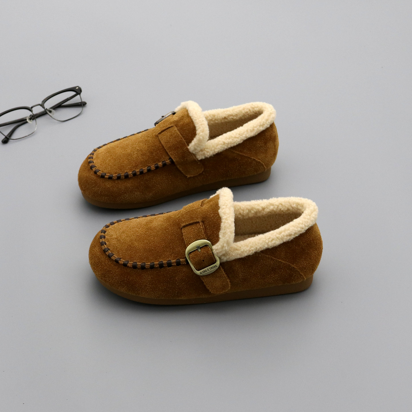 羊羔毛勃肯鞋女棉鞋子冬季真皮加绒保暖平底一脚蹬休闲乐福豆豆鞋,女鞋,勃肯鞋/软木鞋,淘宝优惠券,粉丝福利购,淘宝优惠卷