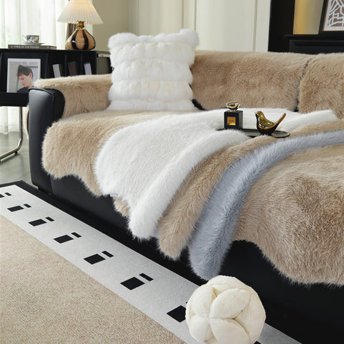 长毛绒异形沙发垫加厚防滑盖布巾