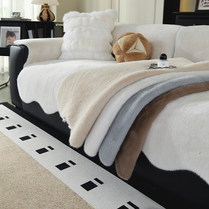 羽宏柔顺感米兰貂毛绒加厚保暖沙发垫秋冬奶油风防滑全包坐套罩巾,居家布艺,沙发垫,淘宝优惠券,粉丝福利购,淘宝优惠卷